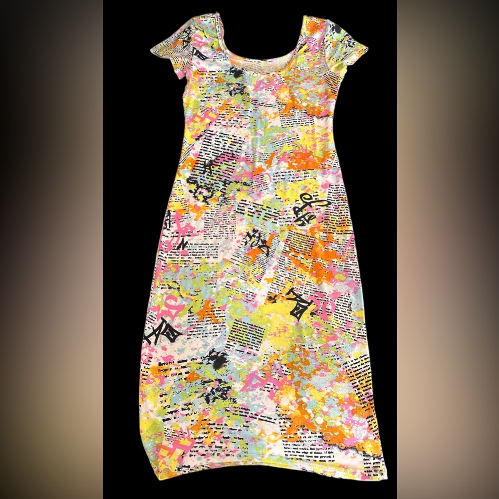 Graffiti maxi dress